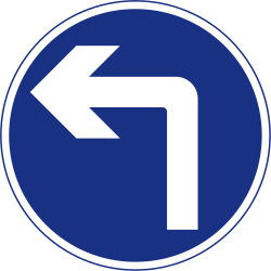 Obligation de tourner à gauche.